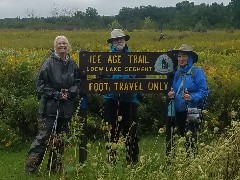 Judy Geisler; Dan Dorrough; Ruth Bennett McDougal Dorrough; IAT
sign Ice Age Trail; Loew Lake Segment
